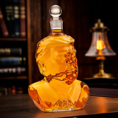 45 47 Republican State Whiskey Decanter - US Patriotic Pride Gifts For Conservative Supporters, Wine, Bourbon, Whiskey Lovers - In Him We Trust