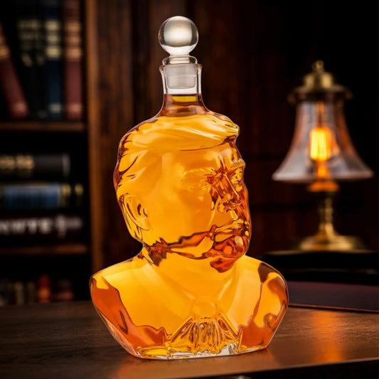 45 47 Republican State Whiskey Decanter - US Patriotic Pride Gifts For Conservative Supporters, Wine, Bourbon, Whiskey Lovers - In Him We Trust