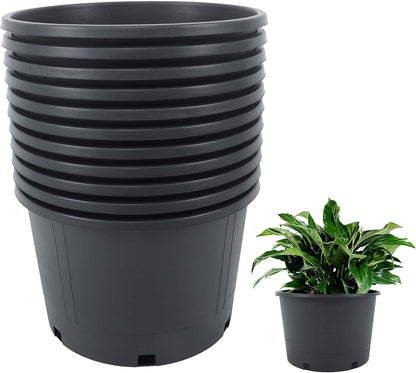 10-Pack 2 Gallon Heavy Duty Garden Plant Pots