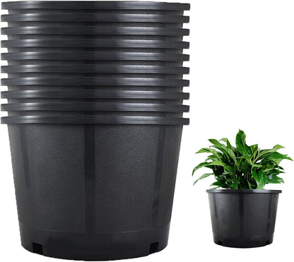 10-Pack 2 Gallon Heavy Duty Garden Plant Pots