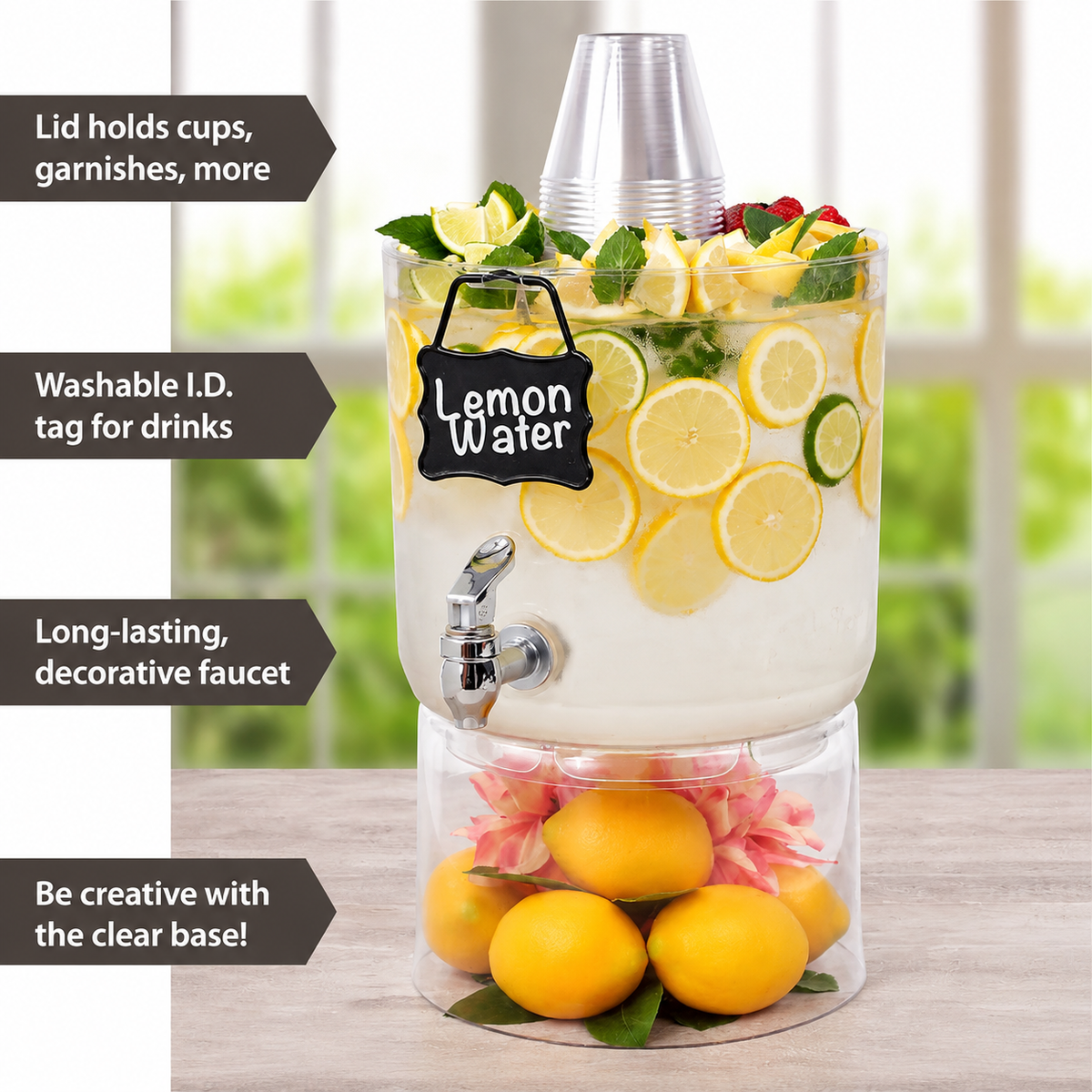 Buddeez Durable 2 Gallon Beverage Dispenser with Stand