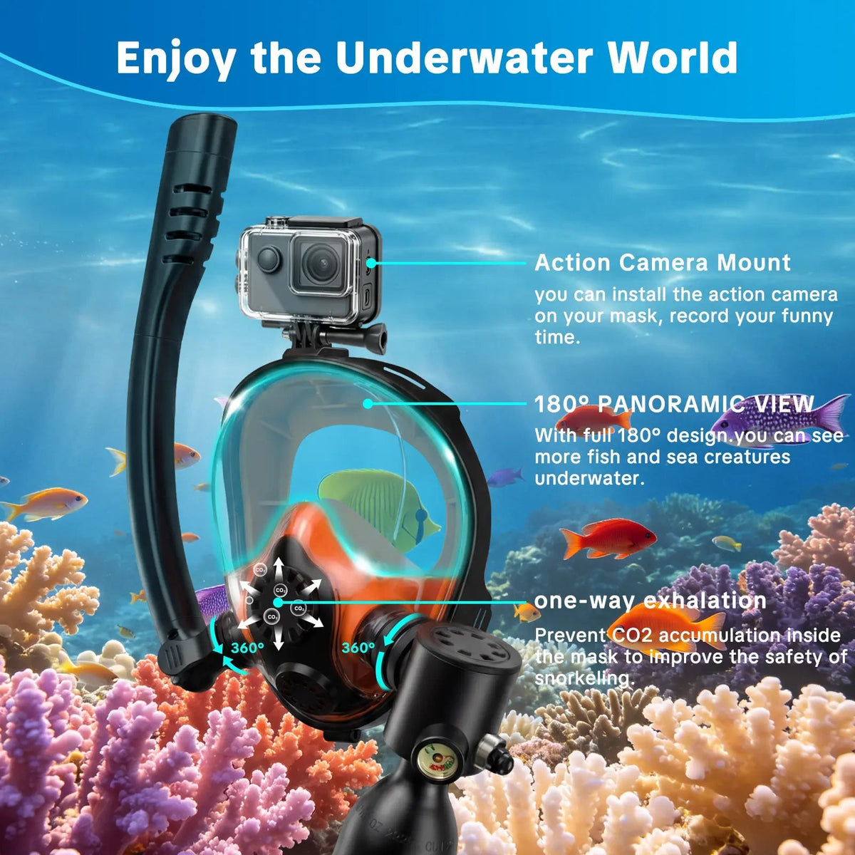 Mini Scuba Tank with Full Face Mask