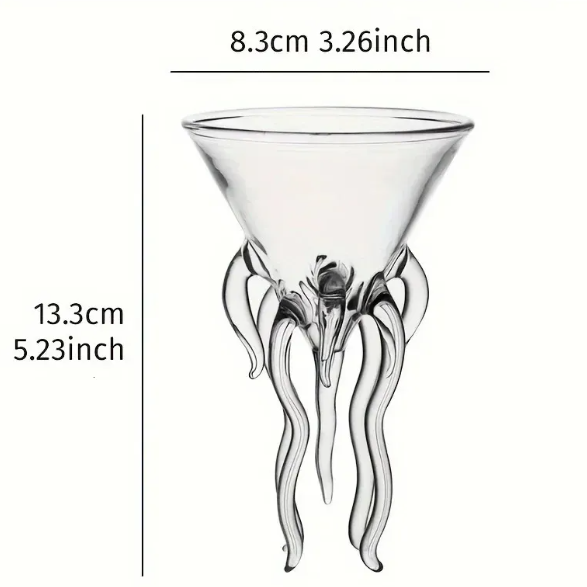 Octopus Cocktail Glass Jellyfish Martini Cup