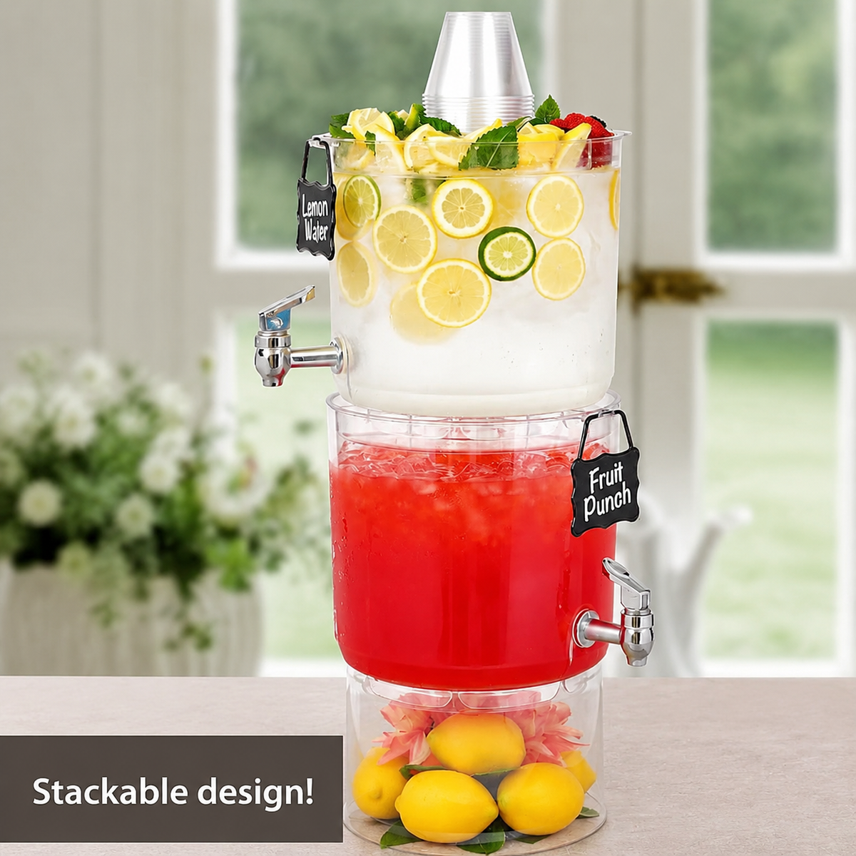 Buddeez Durable 2 Gallon Beverage Dispenser with Stand